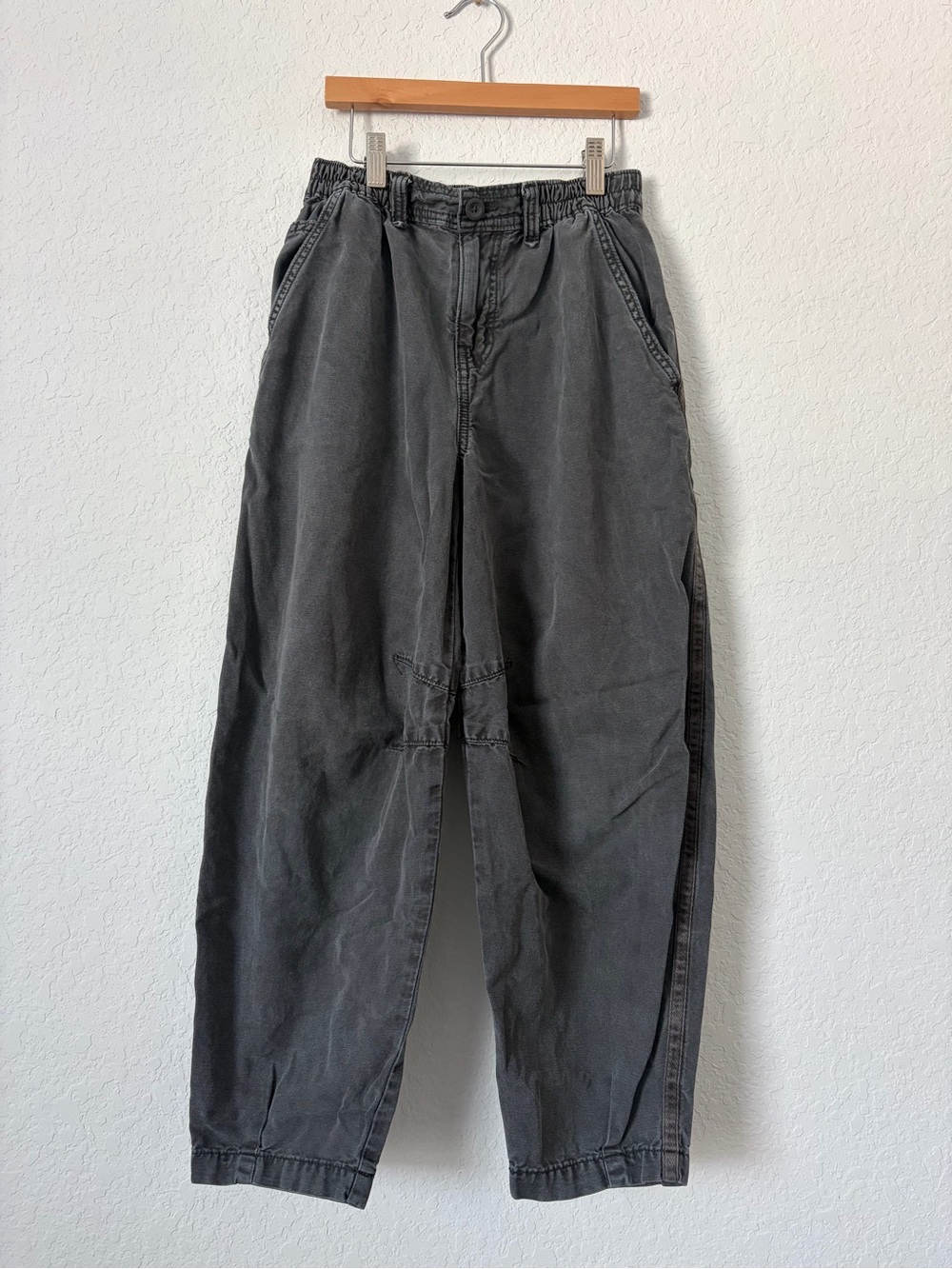 Aerie XS Relaxed Fit Washed Black Pants